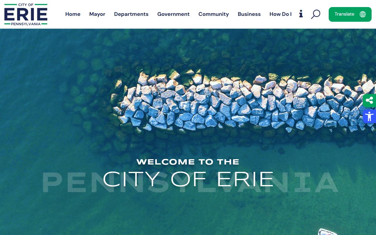 City of Erie official website in the Erie phone directory