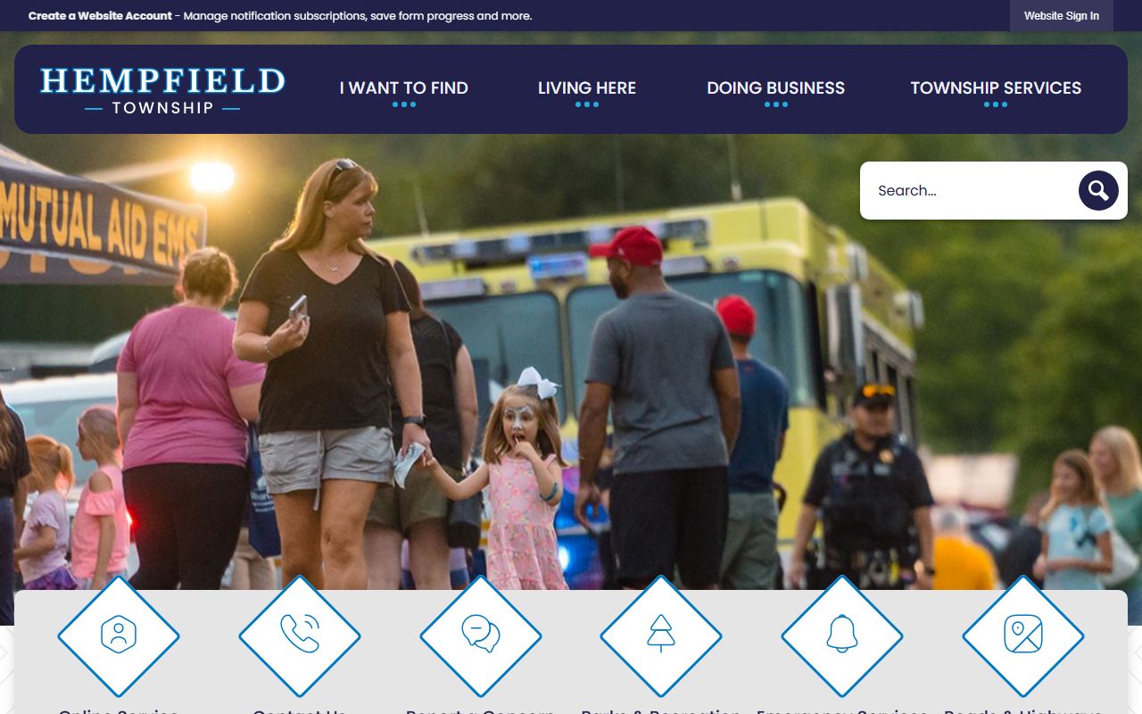 Hempfield Township website in the Hempfield Township phone directory