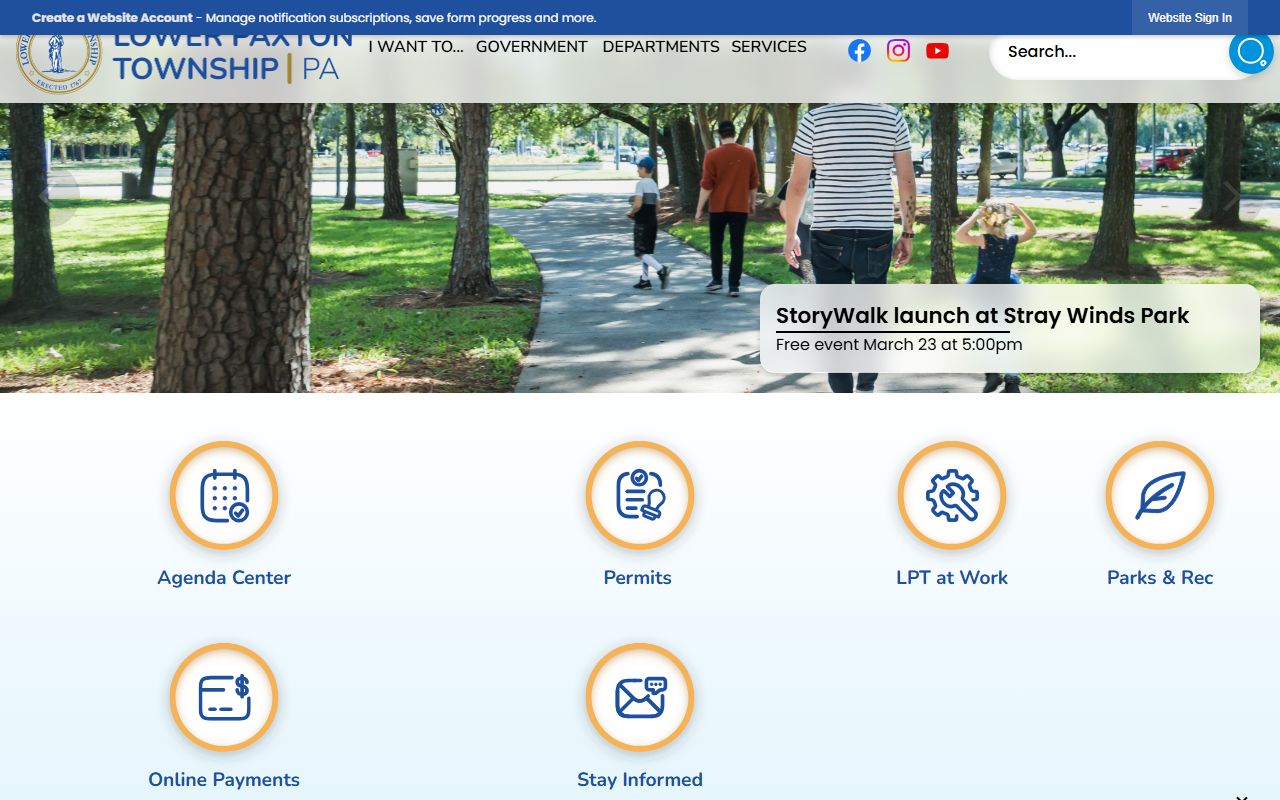 Lower Paxton Township website in the Lower Paxton Township phone directory