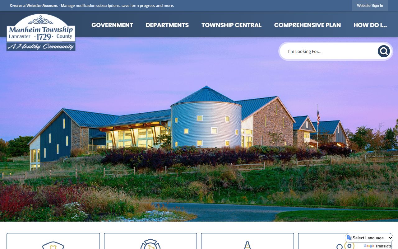 Manheim Township website in the Manheim Township phone directory