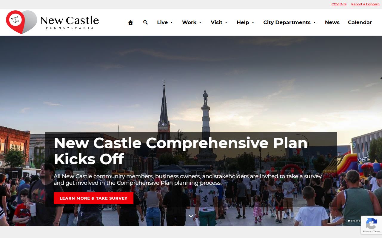 City of New Castle website in the New Castle phone directory