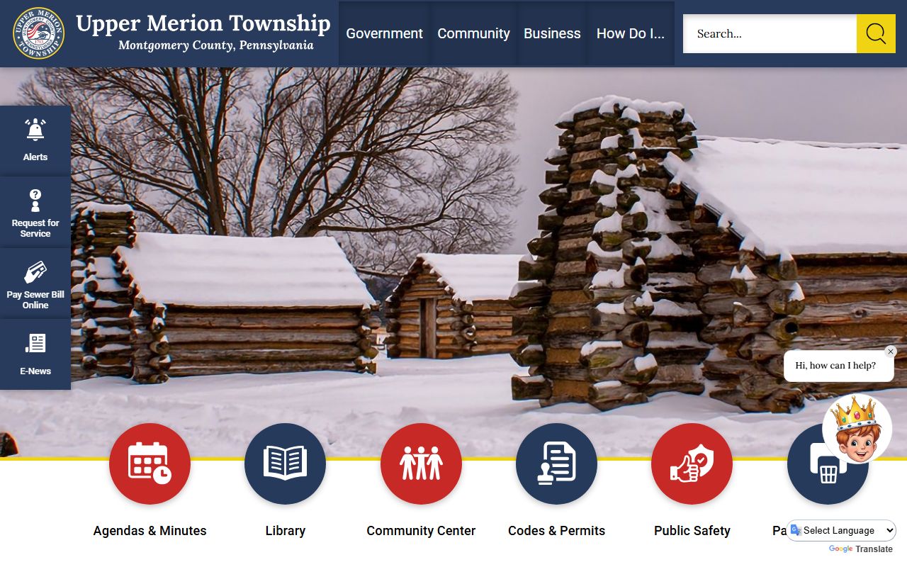 Upper Merion Township website in the Upper Merion Township phone directory