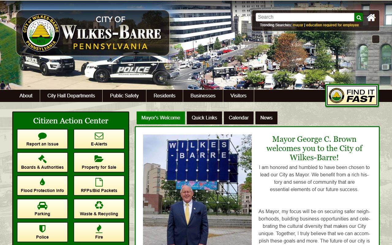 City of Wilkes-Barre website in the Wilkes-Barre phone directory