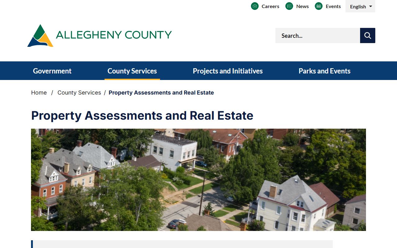 Allegheny County Recorder of Deeds for property records in the phone directory