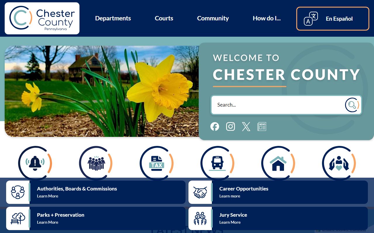 Chester County official website phone directory and contacts