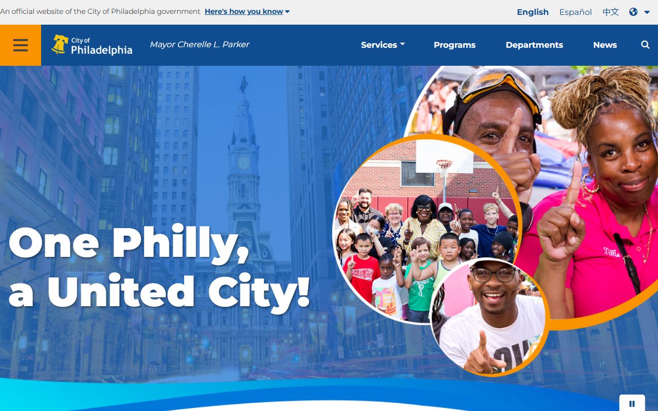City of Philadelphia official website for Philadelphia County phone directory contacts